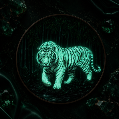 Emerald Forest Tiger – 5 AVDP oz Glow-in-the-Dark .999 Fine Copper Coin