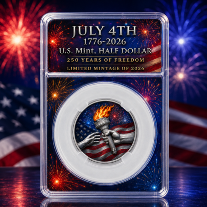 July 4th 250 Years of Freedom Half Dollar Limited Mintage 2026