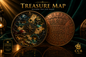 Treasure Cursed Map Pirate 1 AVDP OZ Copper Collectible – Skull Island Nautical Treasure Piece