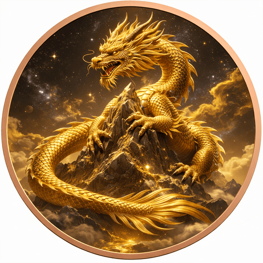 2026 Golden Dragon Colorized 5oz .999 Fine Copper
