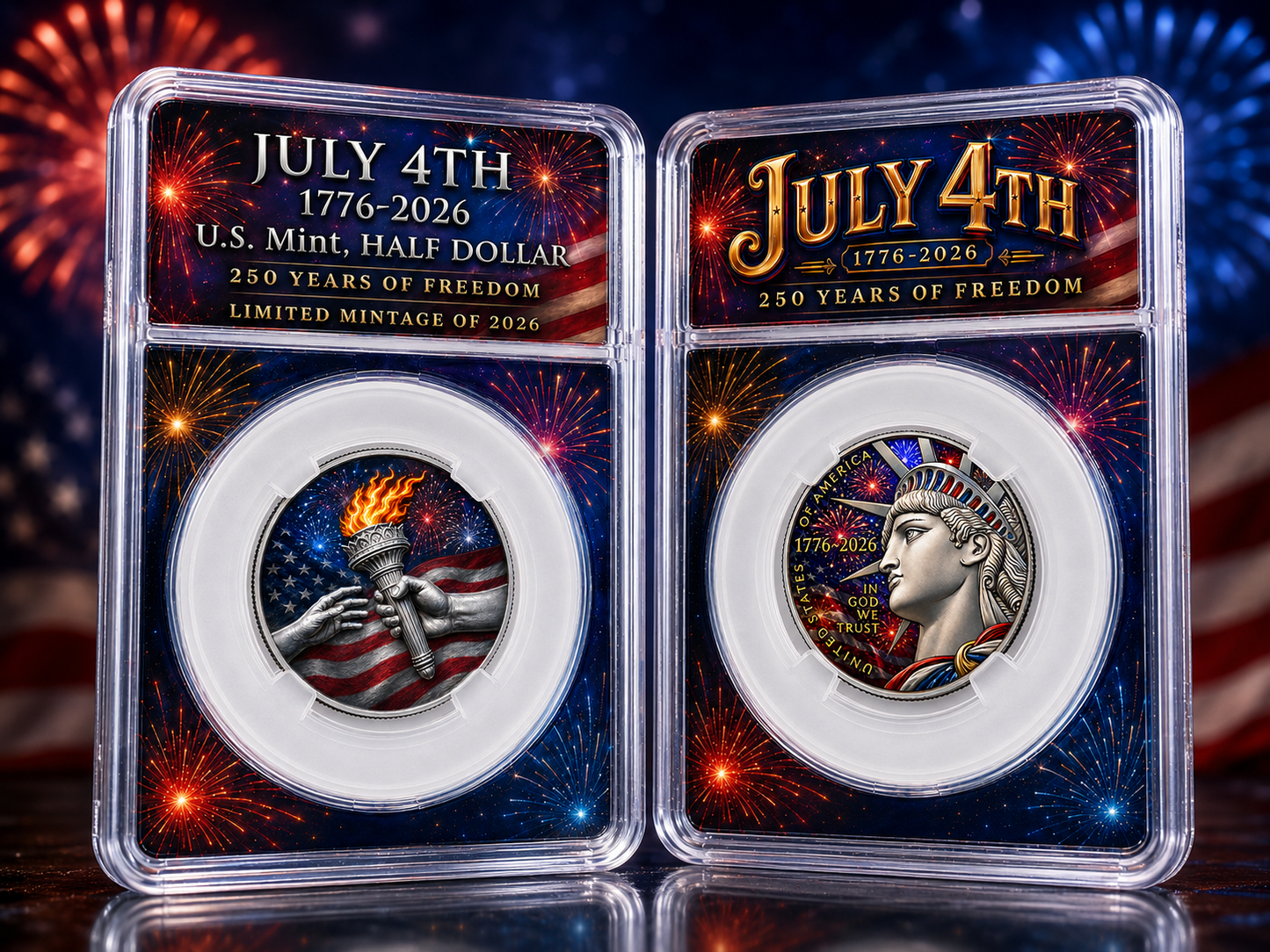 July 4th 250 Years of Freedom Half Dollar Limited Mintage 2026