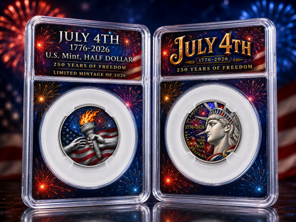 July 4th 250 Years of Freedom Half Dollar Limited Mintage 2026