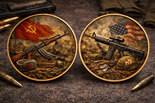 2026 Rifles of War 2-1oz .999 Copper Colorized Medals in Infinity Capsule