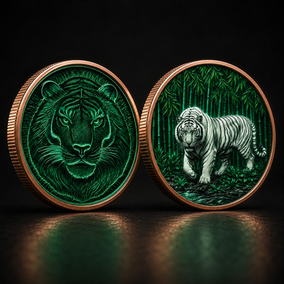 Emerald Forest Tiger – 5 AVDP oz Glow-in-the-Dark .999 Fine Copper Coin