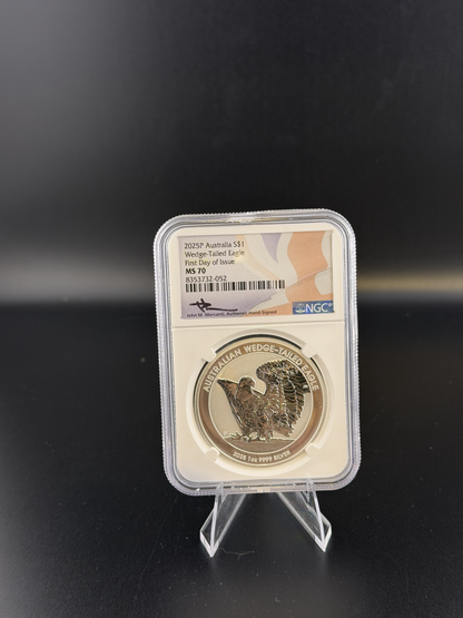 2025 NGC MS70 Australia Wedgetail Eagle .999 Silver Coin