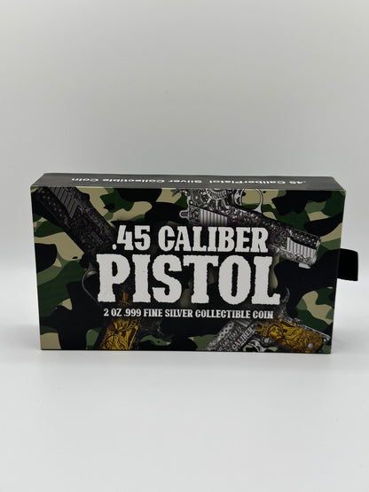 2 OZ SILVER .45 CALIBER PISTOL