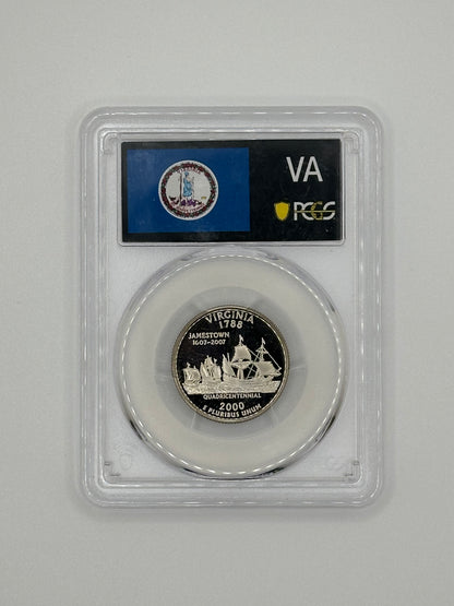 2000-S Virginia State Quarter 25C PR69 Deep Cameo — PCGS Certified