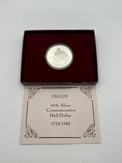 250 Years of American History in Sterling Silver — 1732–1982 George Washington Commemorative Half Dollar Proof