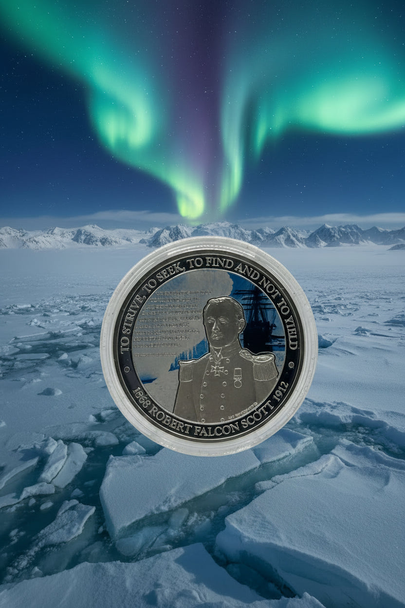 Robert Falcon Scott Antarctic Explorer 1oz Silver Coin