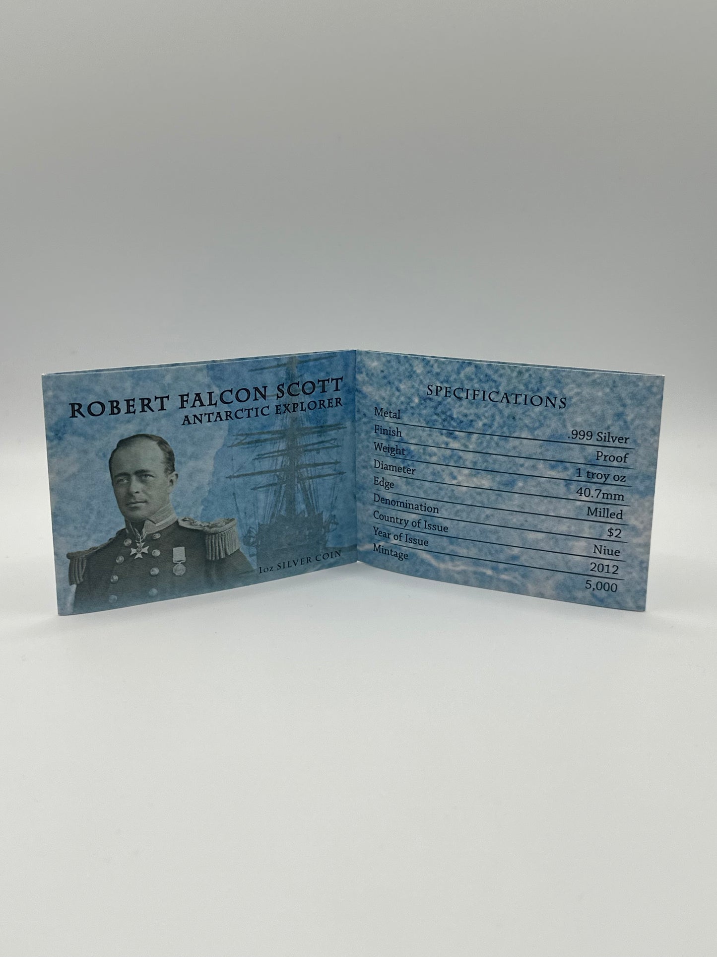 Robert Falcon Scott Antarctic Explorer 1oz Silver Coin