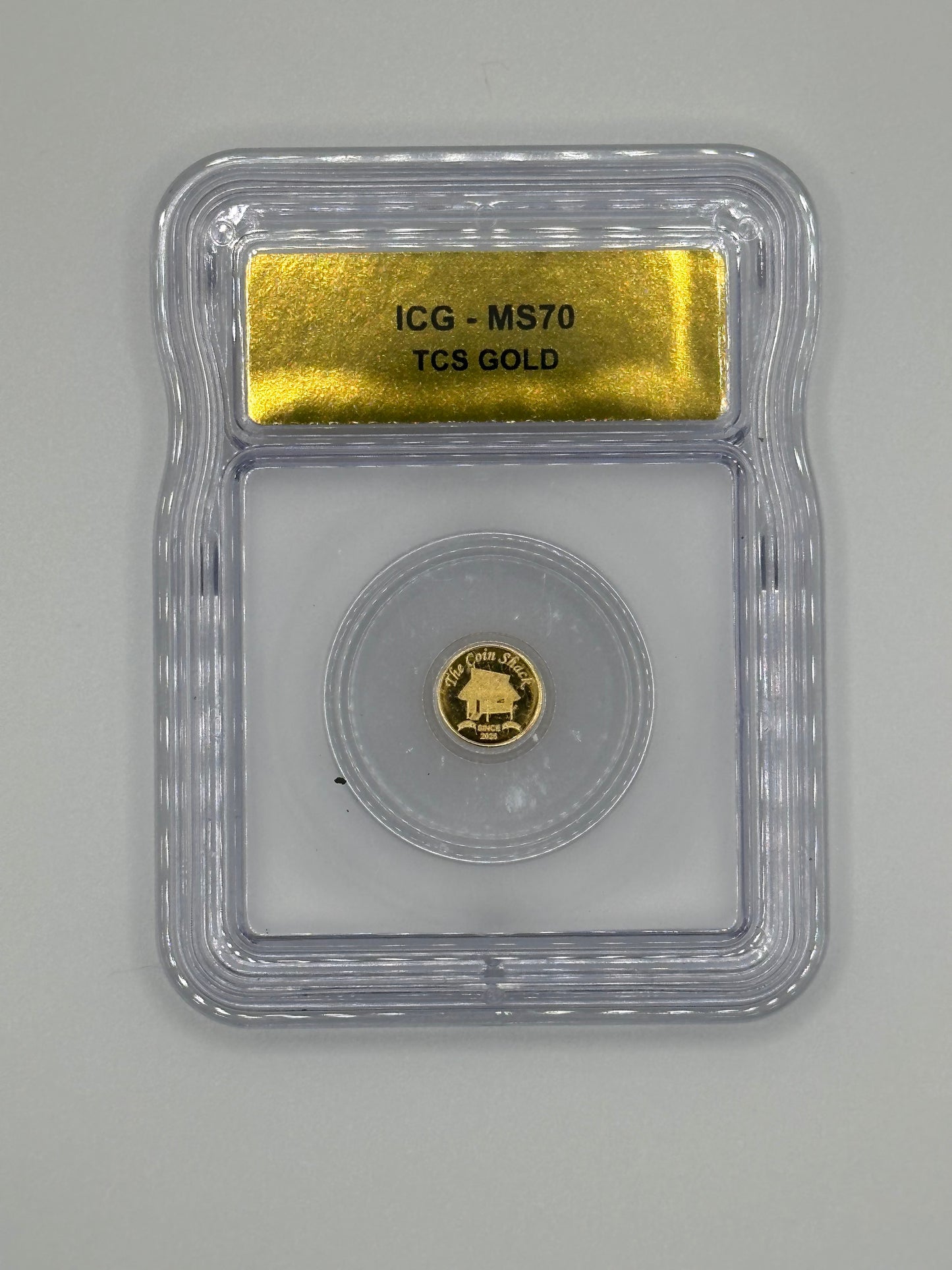 ICG MS70 The Coin Shack (TCS) Fractional Gold Coin – 1/200 oz Gold