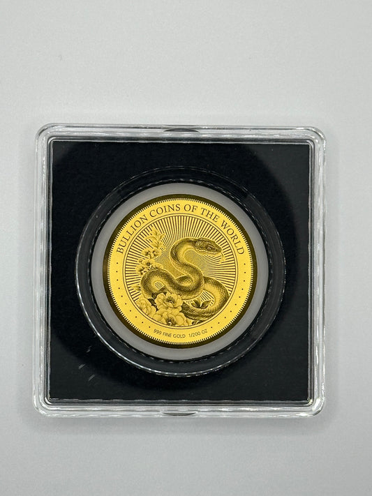 Fractional Gold Snake Round – 1/200 oz Gold