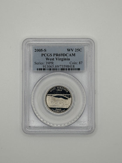 2005-S West Virginia State Quarter – PCGS PR69DCAM | Clad Proof