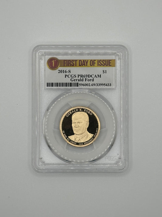 2016-S Gerald Ford Presidential Dollar – PCGS PR69DCAM | Clad Proof