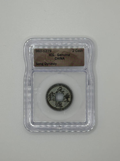 China Song Dynasty (960–1279) 2 Cash – ICG Genuine | Ancient Chinese Coin