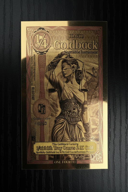 ¼ Gold Back — Quarter Gold Back Note