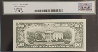 Legacy Currency Grading 45PPQ – 1985 $20 Federal Reserve Note – Fr. 2075-C – Philadelphia District