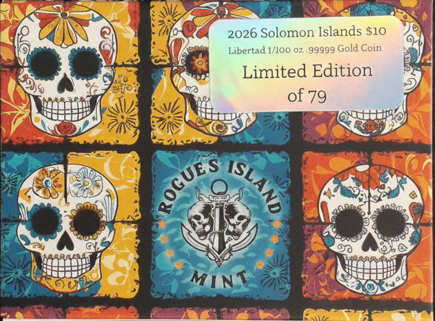 NGC PF70 Ultra Cameo – 2026 Solomon Islands $10 Libertad – Sugar Skull Label – 1/1000 oz .9999 Gold – Only 79 Minted