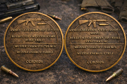 2026 Rifles of War 2-1oz .999 Copper Colorized Medals in Infinity Capsule