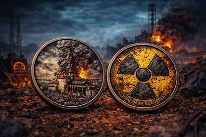 2026 40th Anniversary Chernobyl Disaster 100g Colorized Antique .999 Copper
