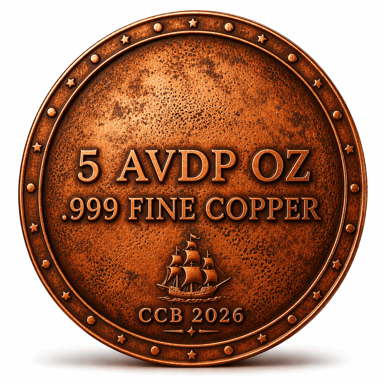 2026 Legendary Shields Sparta .999 5oz Copper Shield