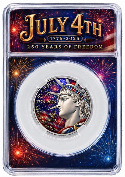 July 4th 250 Years of Freedom Half Dollar Limited Mintage 2026